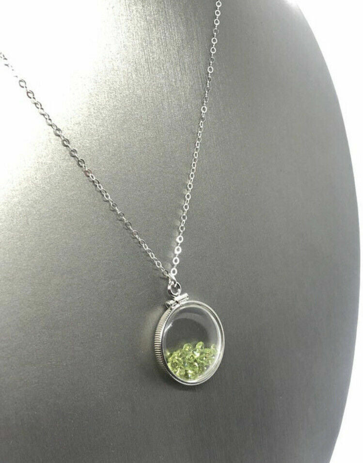 Mother’s Day gem shaker lockets: Topaz, Peridot, Tourmaline, You build option