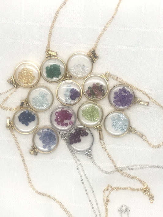 Custom made Mother’s Day Shaker Locket. Choose your own birthstones and Locket
