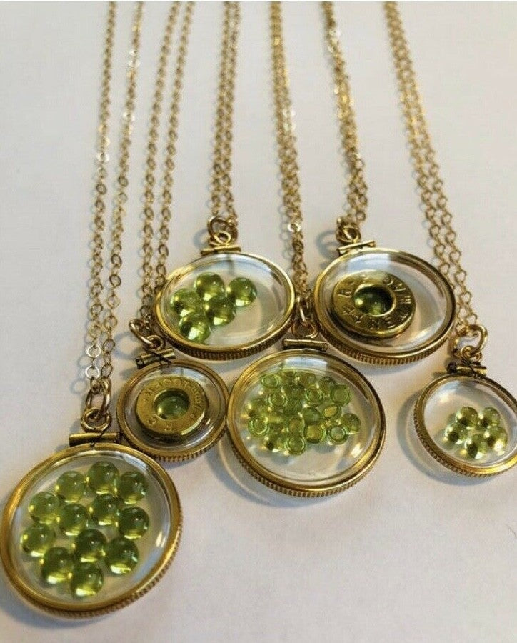 Vintage 12k gold filled shaker locket, beautiful green peridot cabochons UNIQUE