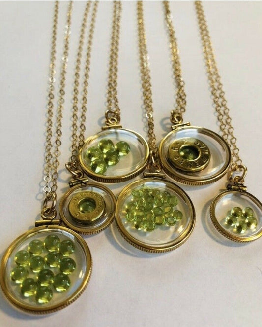 Vintage 12k gold filled shaker locket, beautiful green peridot cabochons UNIQUE