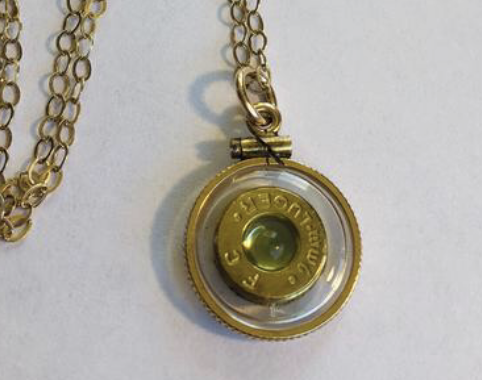 Vintage 12k gold filled shaker locket, beautiful green peridot cabochons UNIQUE