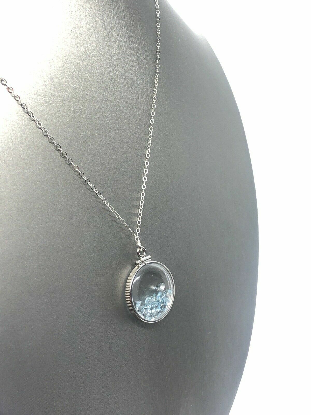 Handmade Topaz Shaker Locket 14k GF or Sterling Silver, Custom 4 Mother’s Day