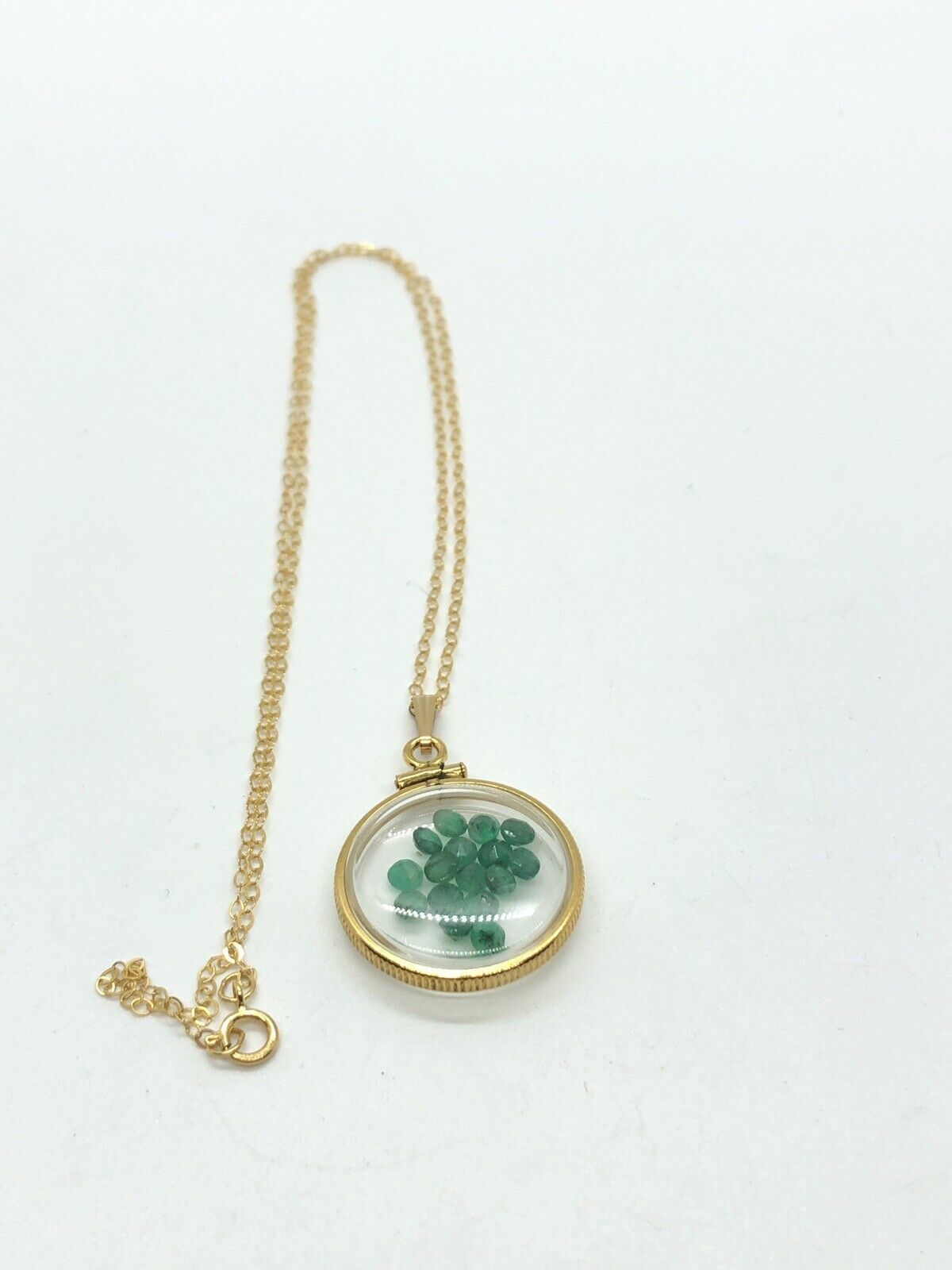 Handmade Emerald Shaker Locket 14k GF or Sterling Silver, Custom 4 Mother’s Day