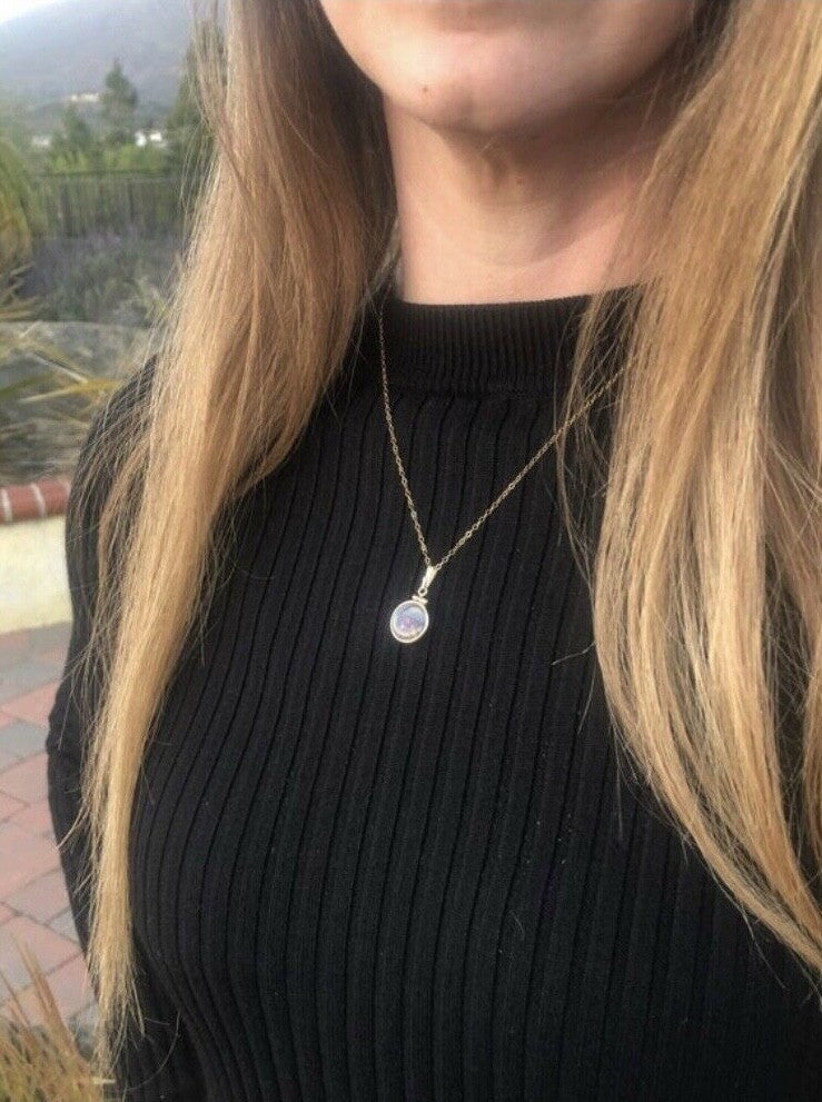 Handmade12.5 mm Aquamarine Shaker Locket 14k GF/  Silver,Custom for Mother’s Day