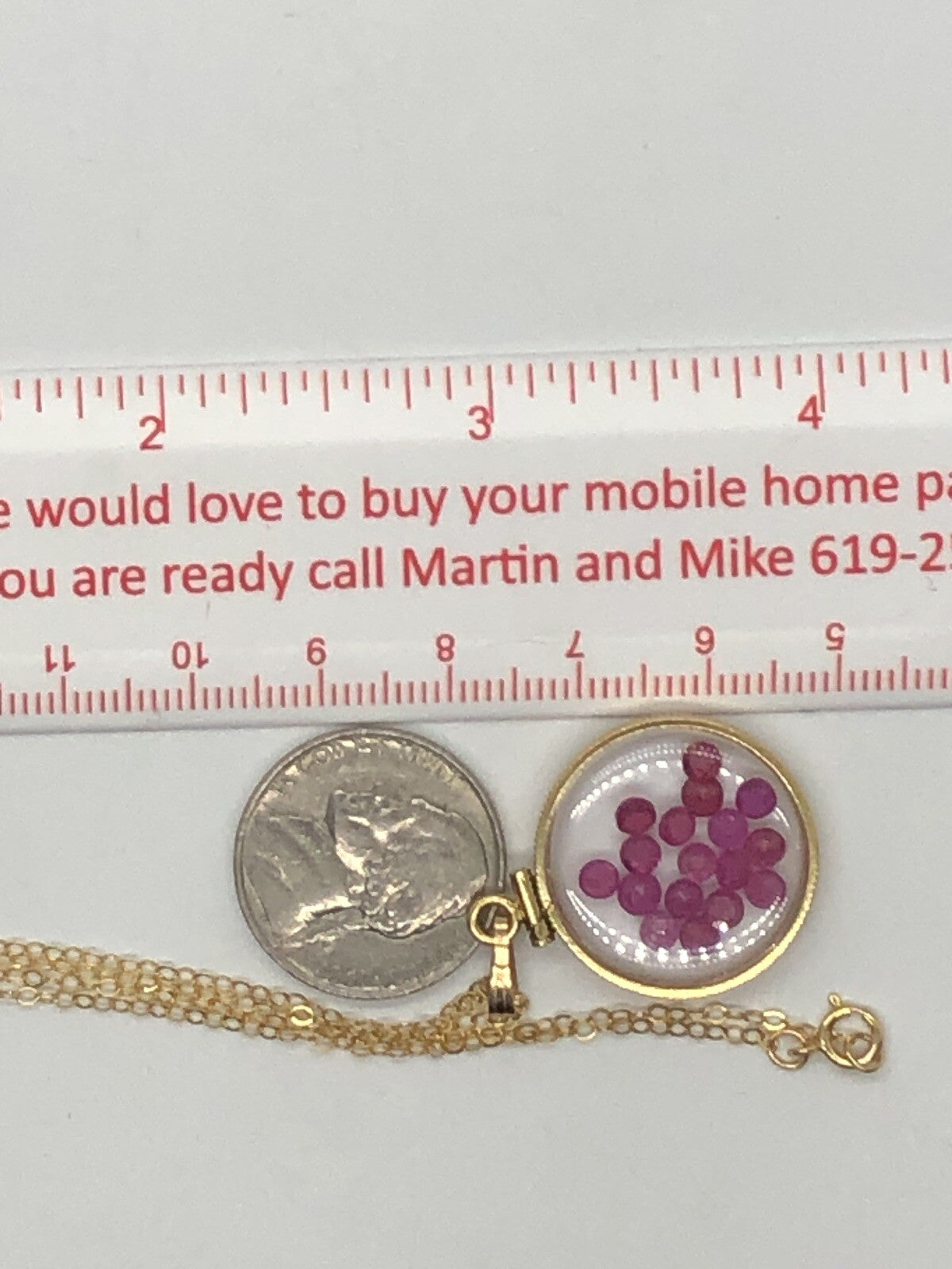 Handmade Ruby Shaker Locket 14k GF or Sterling Silver, Custom Mother’s Day