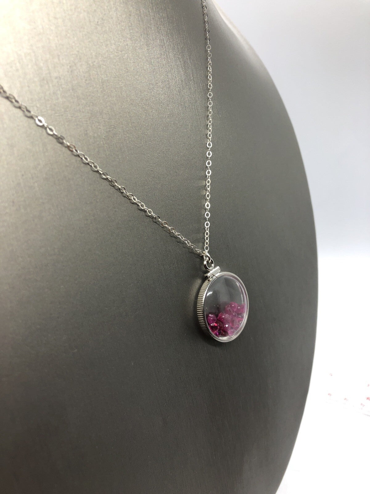 Handmade Ruby Shaker Locket 14k GF or Sterling Silver, Custom Mother’s Day