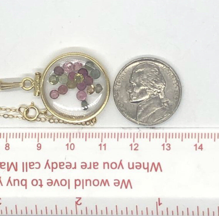 Handmade Tourmaline Shaker Locket 14k GF or Sterling Silver, Custom Mother’s Day