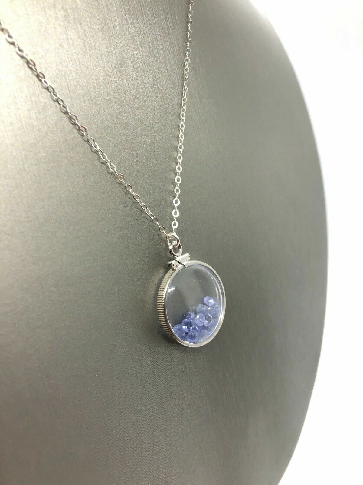 Handmade Tanzanite Shaker Locket 14k GF or Sterling Silver, Custom Mother’s Day