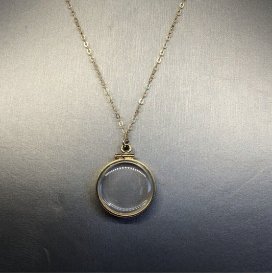 20mm 14k gold filled Shaker Locket, empty ready for gems, treasures, free tool