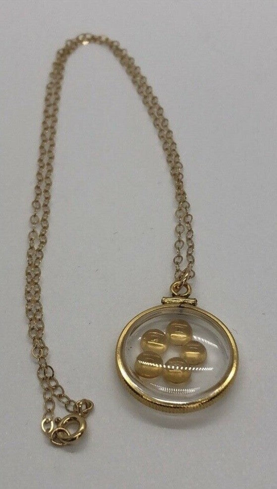 Vintage 12k gold filled shaker locket with 5 beautiful 5mm Citrine Cabochons