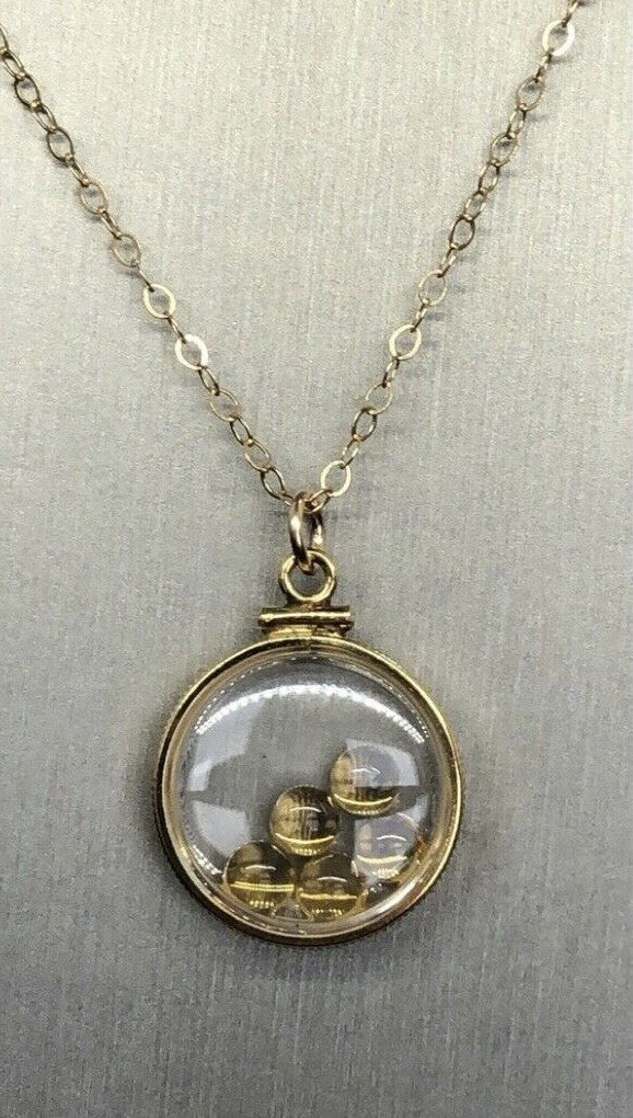 Vintage 12k gold filled shaker locket with 5 beautiful 5mm Citrine Cabochons