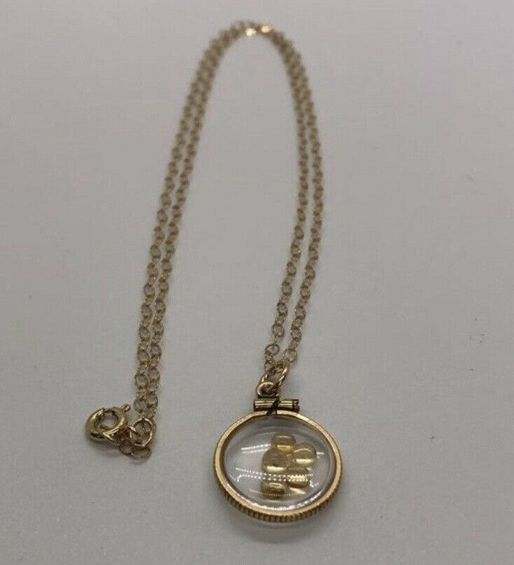 Vintage 12k gold filled shaker locket with 5 beautiful 3mm Citrine cabochons