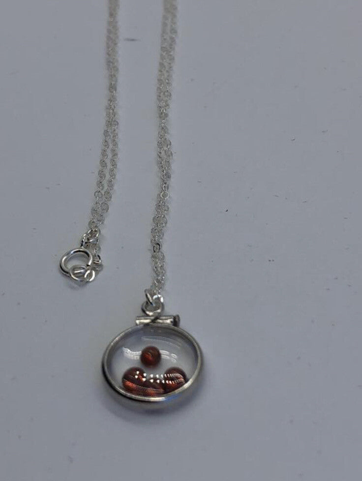 12.5 mm Handmade sterling silver shaker locket with 0.85 TCW of genuine garnets