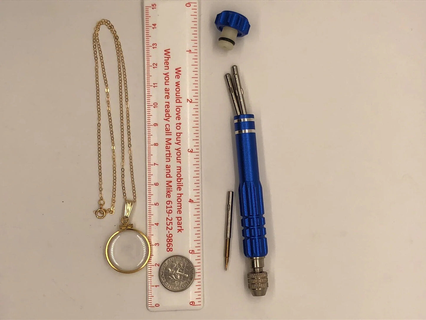 Solid 14k gold Empty 20mm Handmade shaker Locket w/ FREE small  SCREW DRIVER