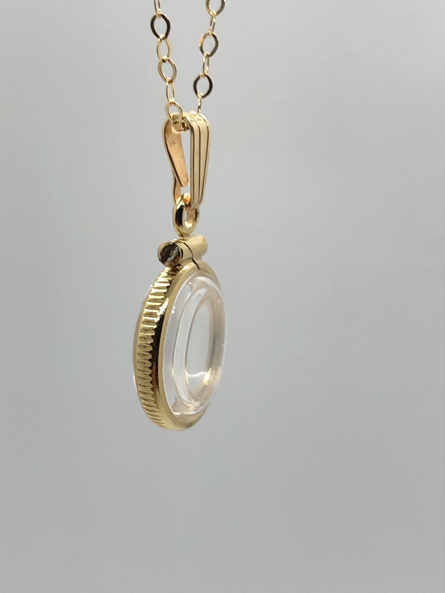 Empty 12.5 mm Handmade 14k Gold Filled Shaker Locket, FREE SCREWDRIVER , waiting for your small treasures