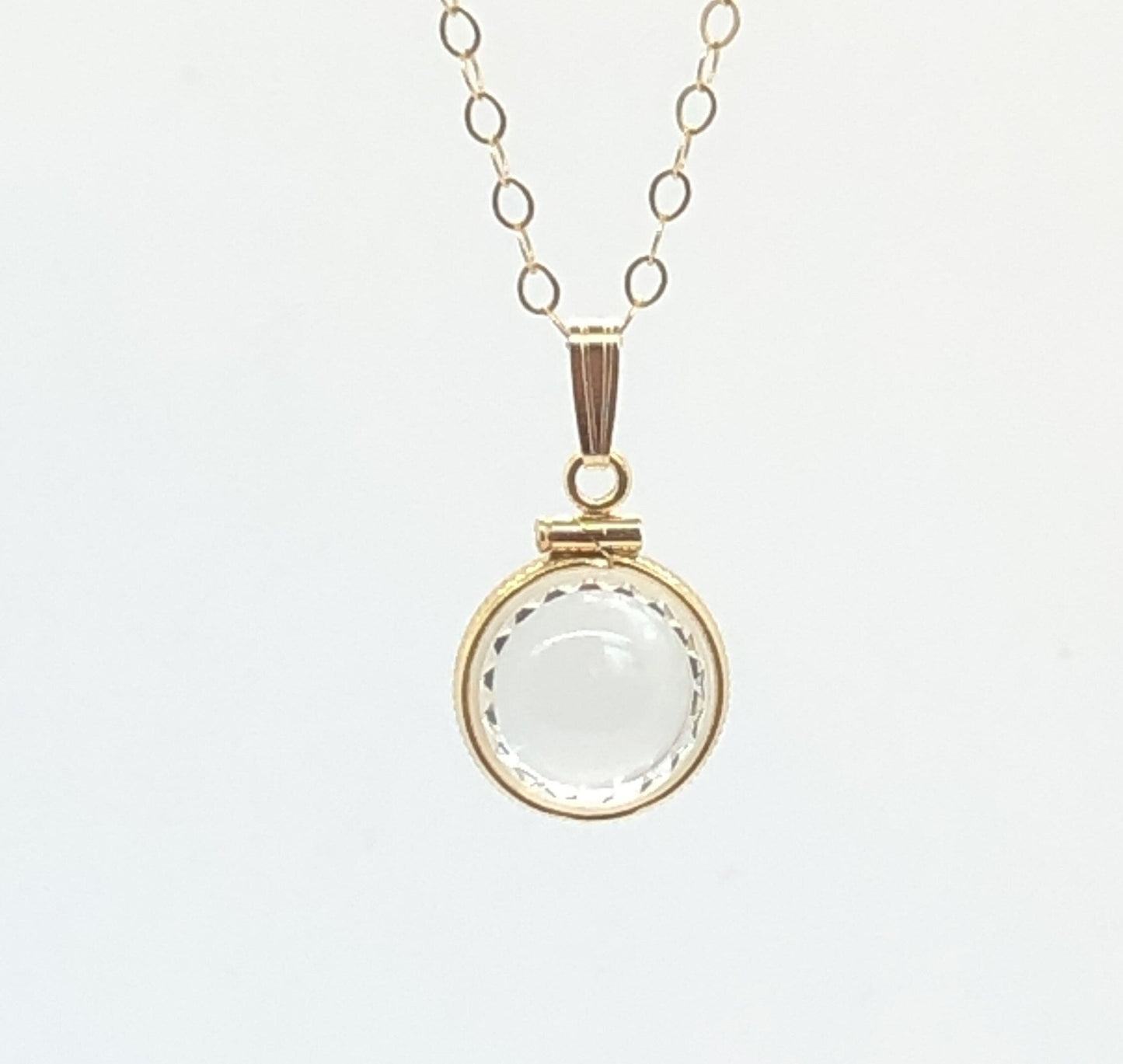 Diamond Edge Empty 12.5 mm Handmade 14k gold shaker locket, FREE SCREWDRIVER INCLUDED , waiting for your small treasures