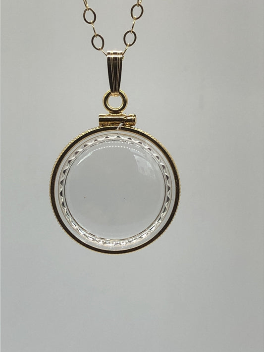 Empty Diamond Edge Handmade 14k gold filled shaker Locket Nickel size w/ FREE  screwdriver. Fill it with Treasure. Customizable