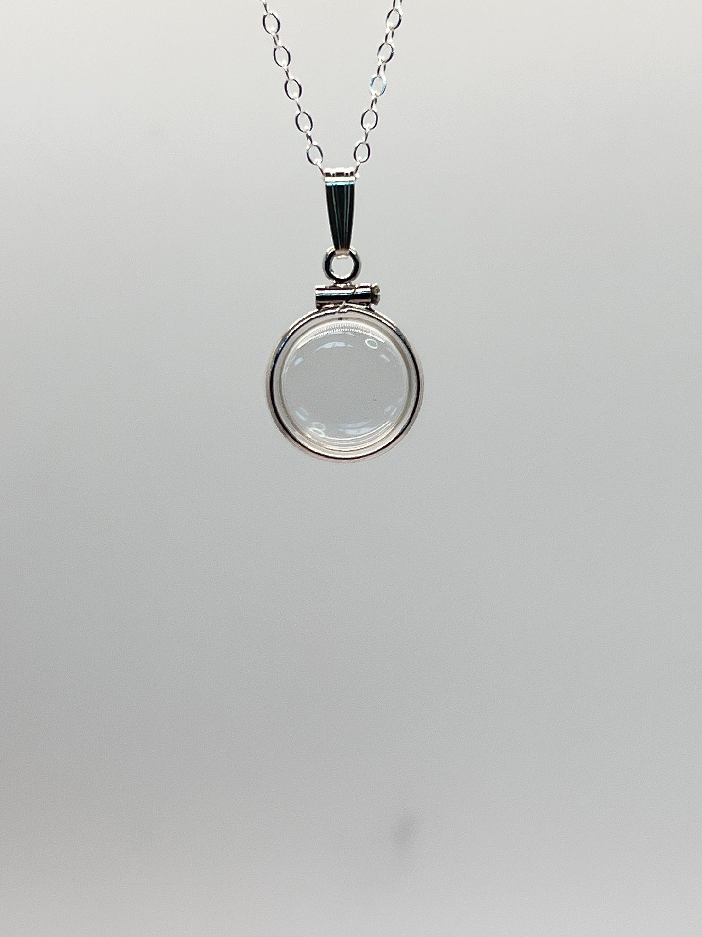 Empty, 12.5 mm Handmade sterling silver shaker locket, FREE Screwdriver,waiting for your small treasures, custom option available.