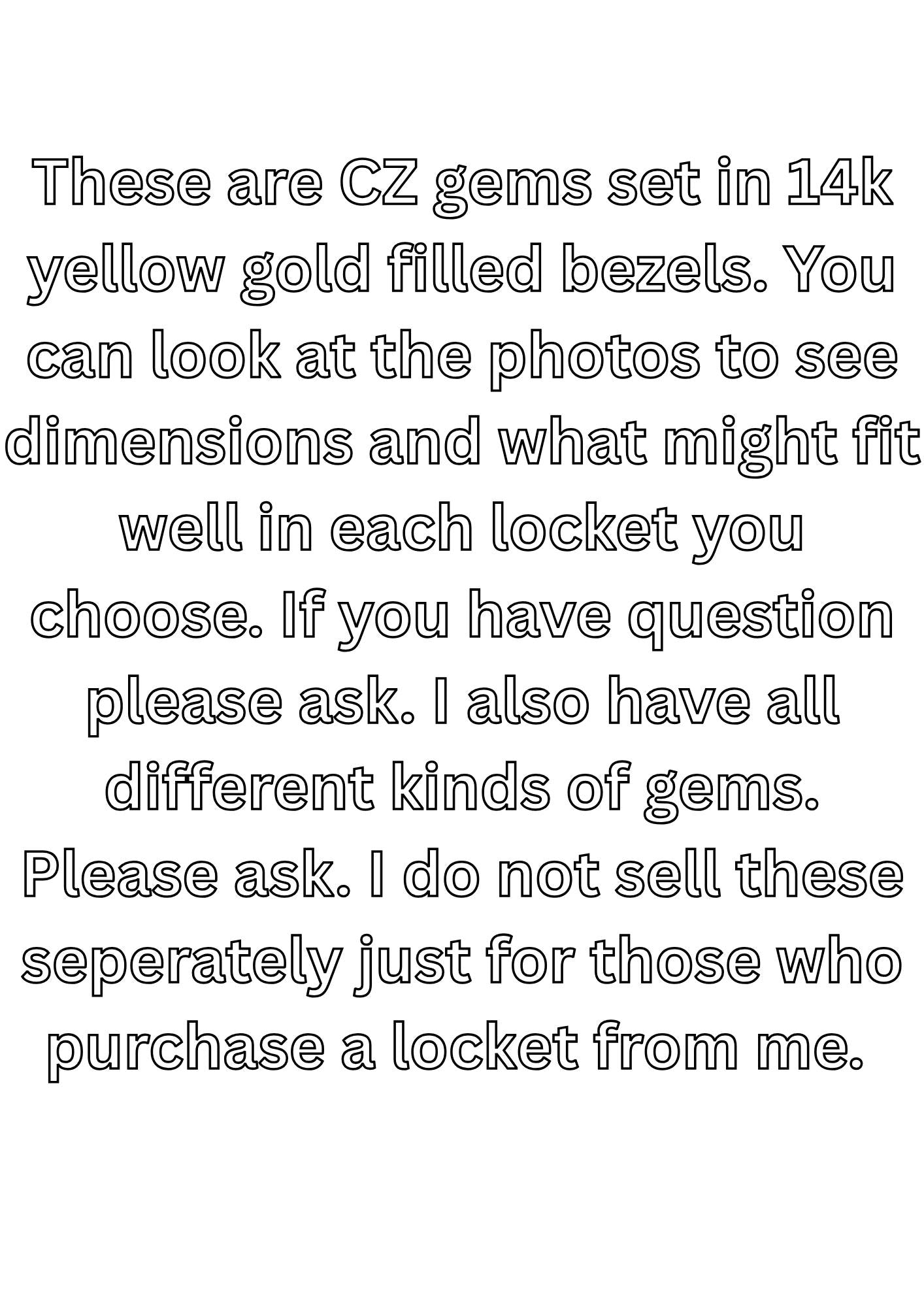 14k Gold filled Bezel Set 4mm CZ Birthstone Charms for Shaker Lockets