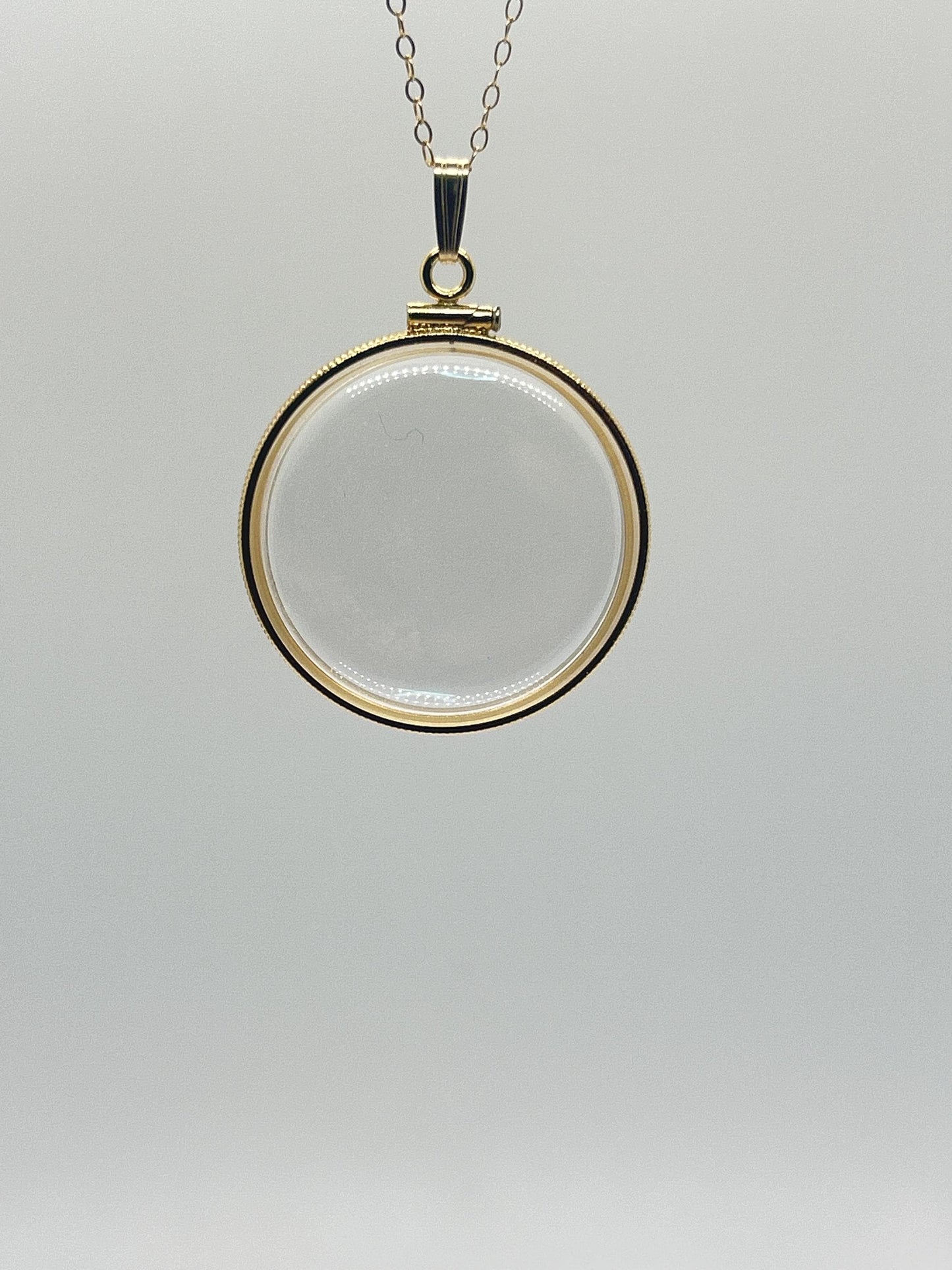 Empty Customizable 30 mm Handmade 14k Gold Filled Shaker Locket Necklace w/ Free Screwdriver Waiting For Your Little Treasures