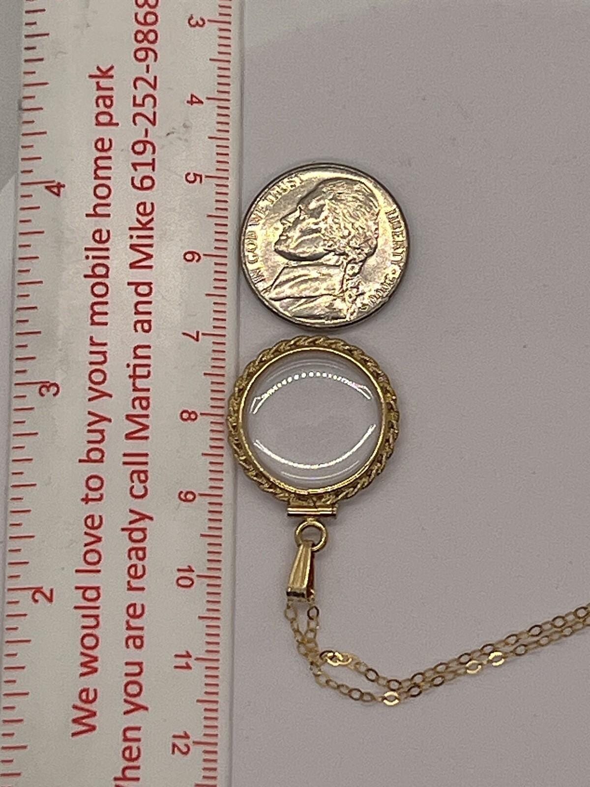 Empty customizable 21mm 14k gold filled lucite shaker locket w/ rope edge