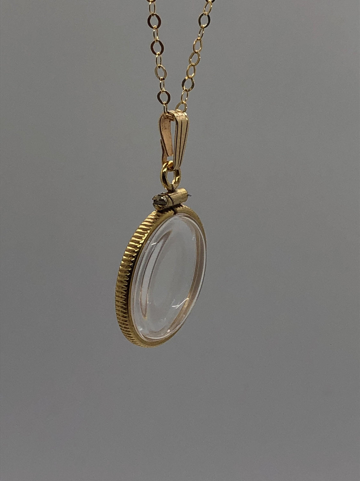 Empty customizable 18mm handmade 14k gold filled shaker locket, dime sized necklace w/ free screwdriver waiting for your little treasures