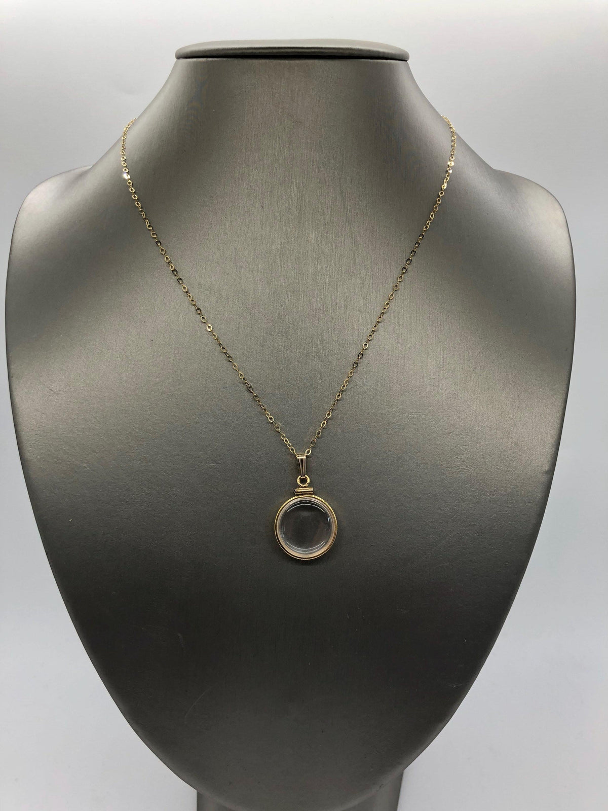 Empty customizable 18mm handmade 14k gold filled shaker locket, dime sized necklace w/ free screwdriver waiting for your little treasures