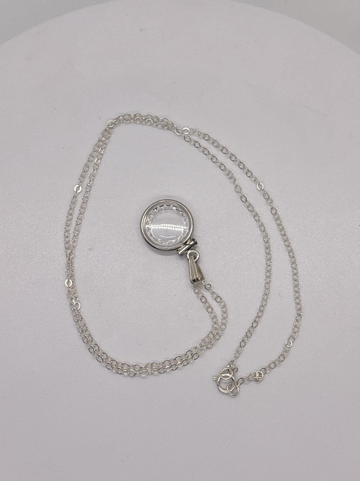 12.5mm Sterling Silver Diamond-Edge Shaker Locket for Keepsakes