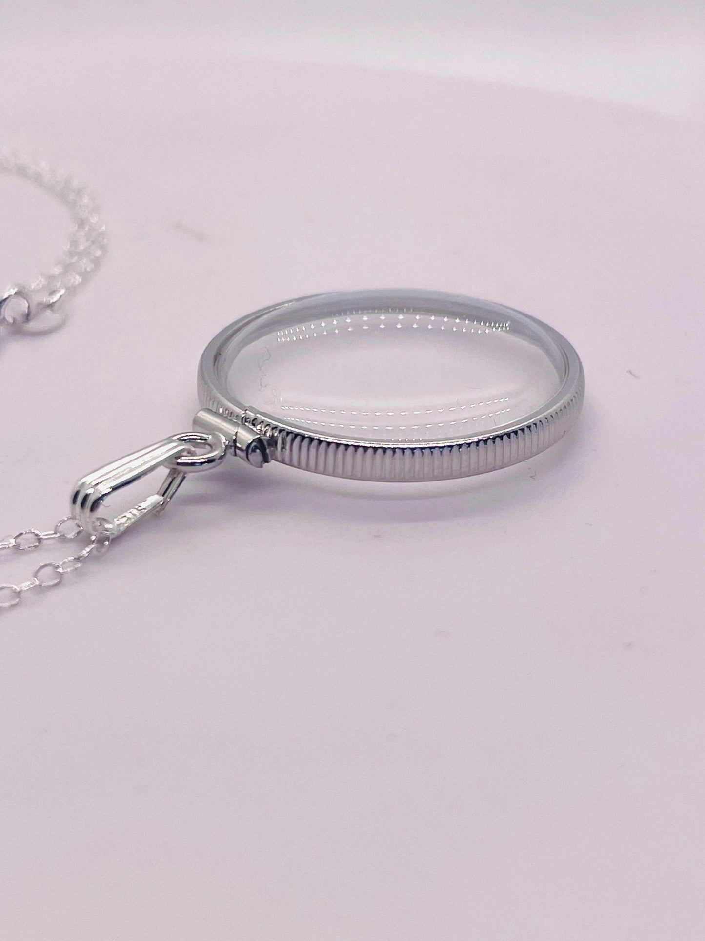 Empty 25mm sterling silver locket | free small screwdriver included!