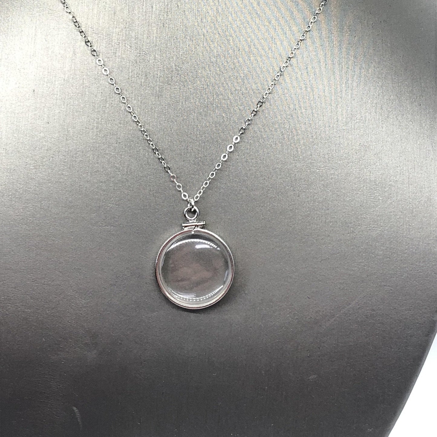 Empty 20mm handmade sterling silver shaker locket, free locket screwdriver included , waiting for your little treasures, with chain