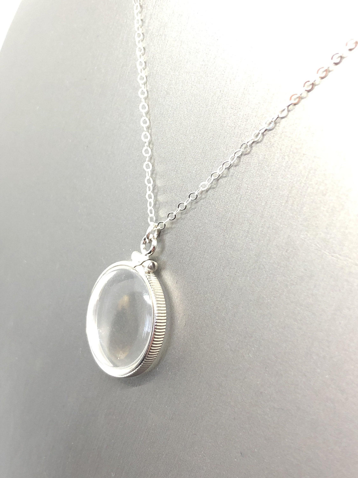 Empty 20mm handmade sterling silver shaker locket, free locket screwdriver included , waiting for your little treasures, with chain