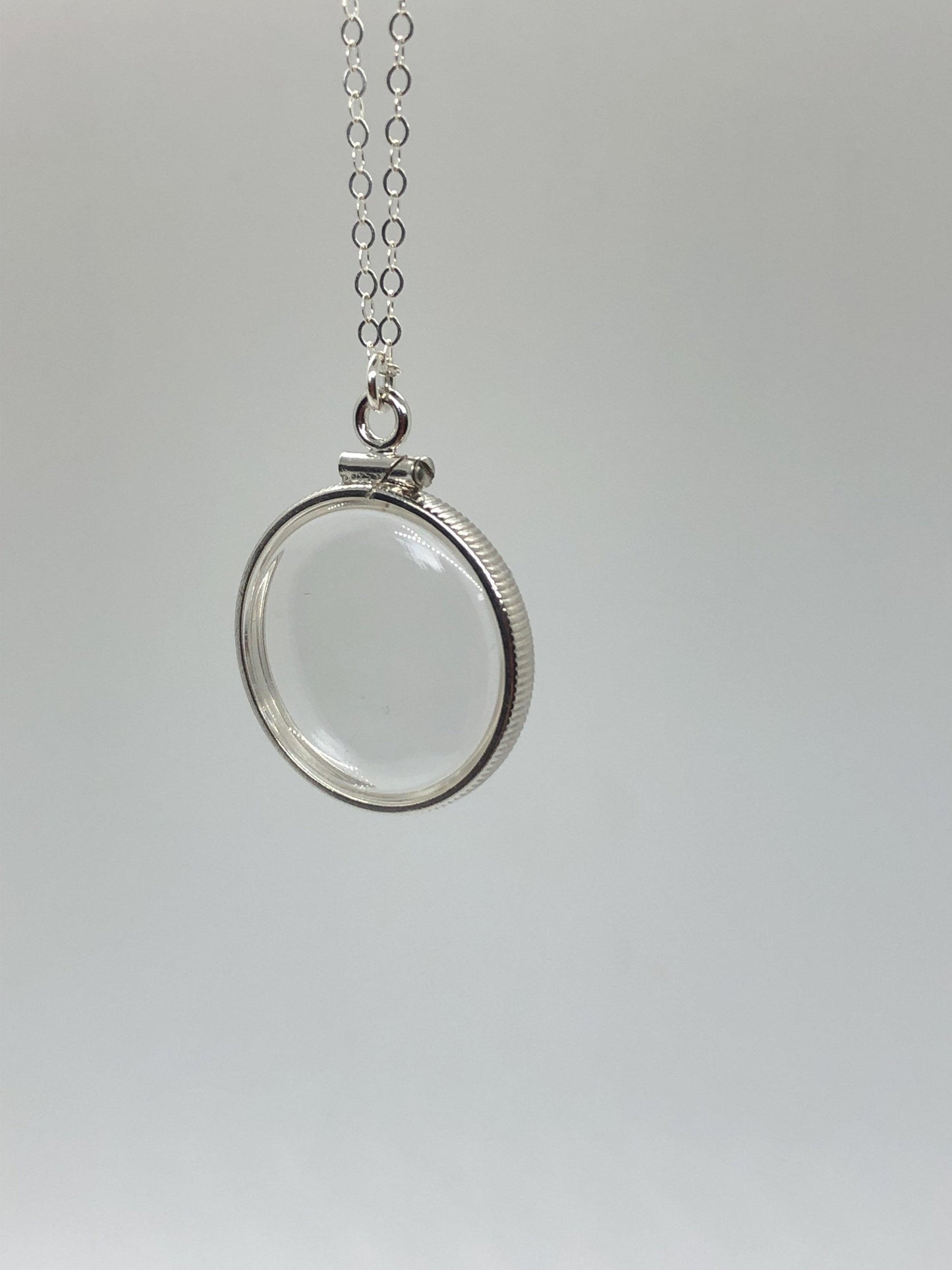Empty 20mm handmade sterling silver shaker locket, free locket screwdriver included , waiting for your little treasures, with chain