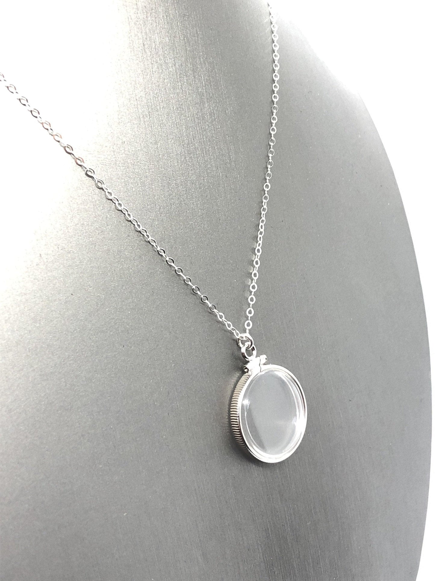 Empty 20mm handmade sterling silver shaker locket, free locket screwdriver included , waiting for your little treasures, with chain