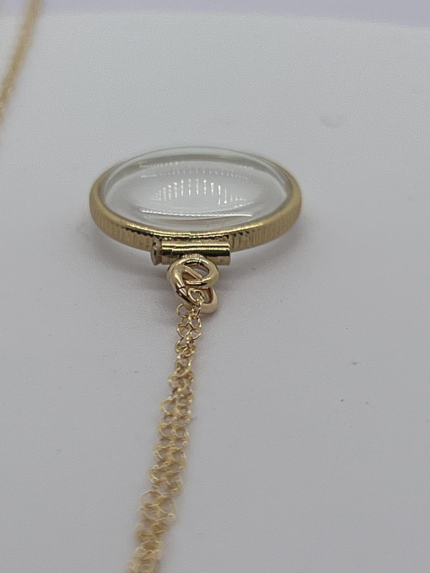 Solid 14k gold empty 16.5mm  handmade shaker locket w/ free  small  screw driver waiting for your little treasures, with chain