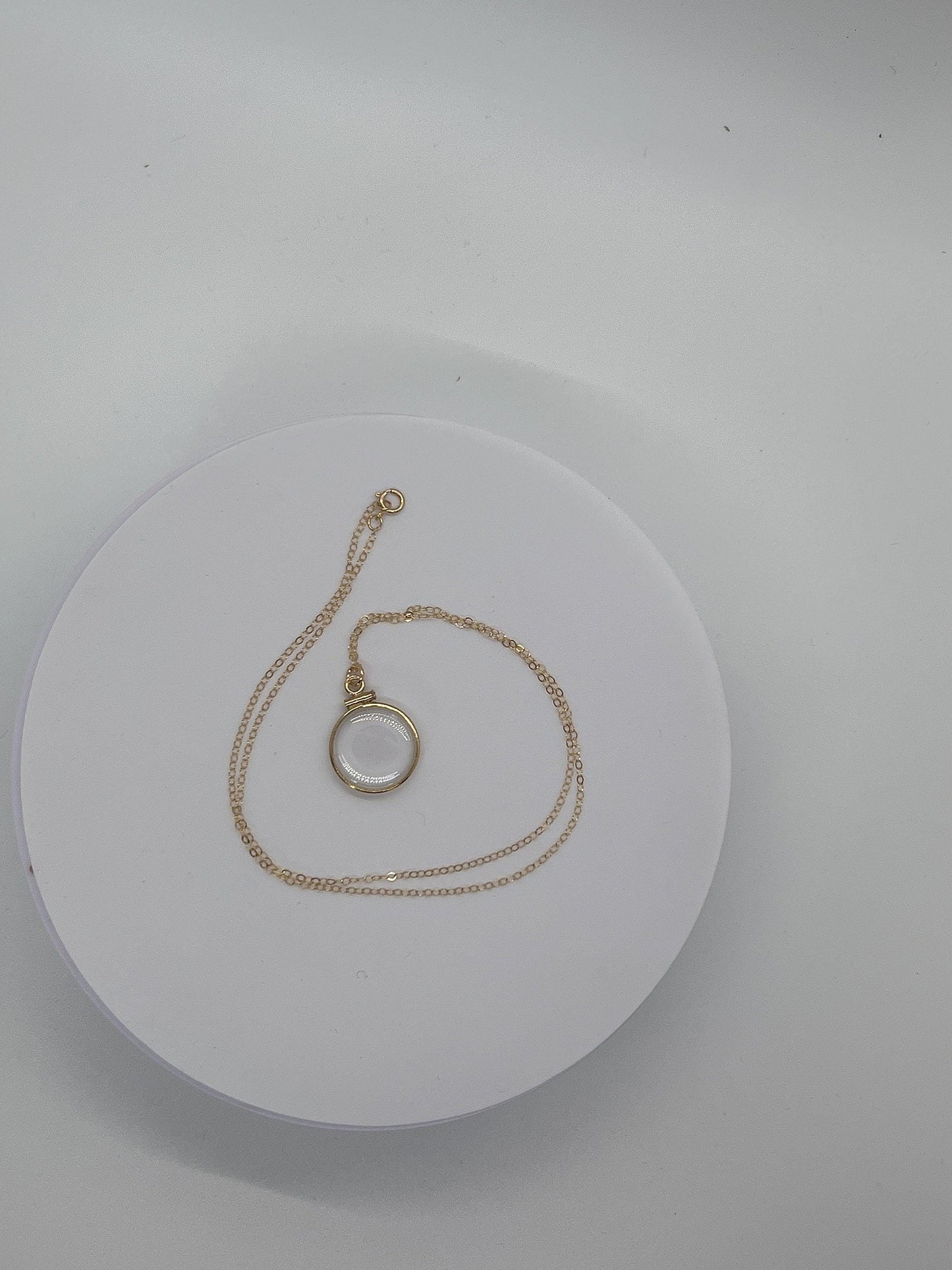 Solid 14k gold empty 16.5mm  handmade shaker locket w/ free  small  screw driver waiting for your little treasures, with chain
