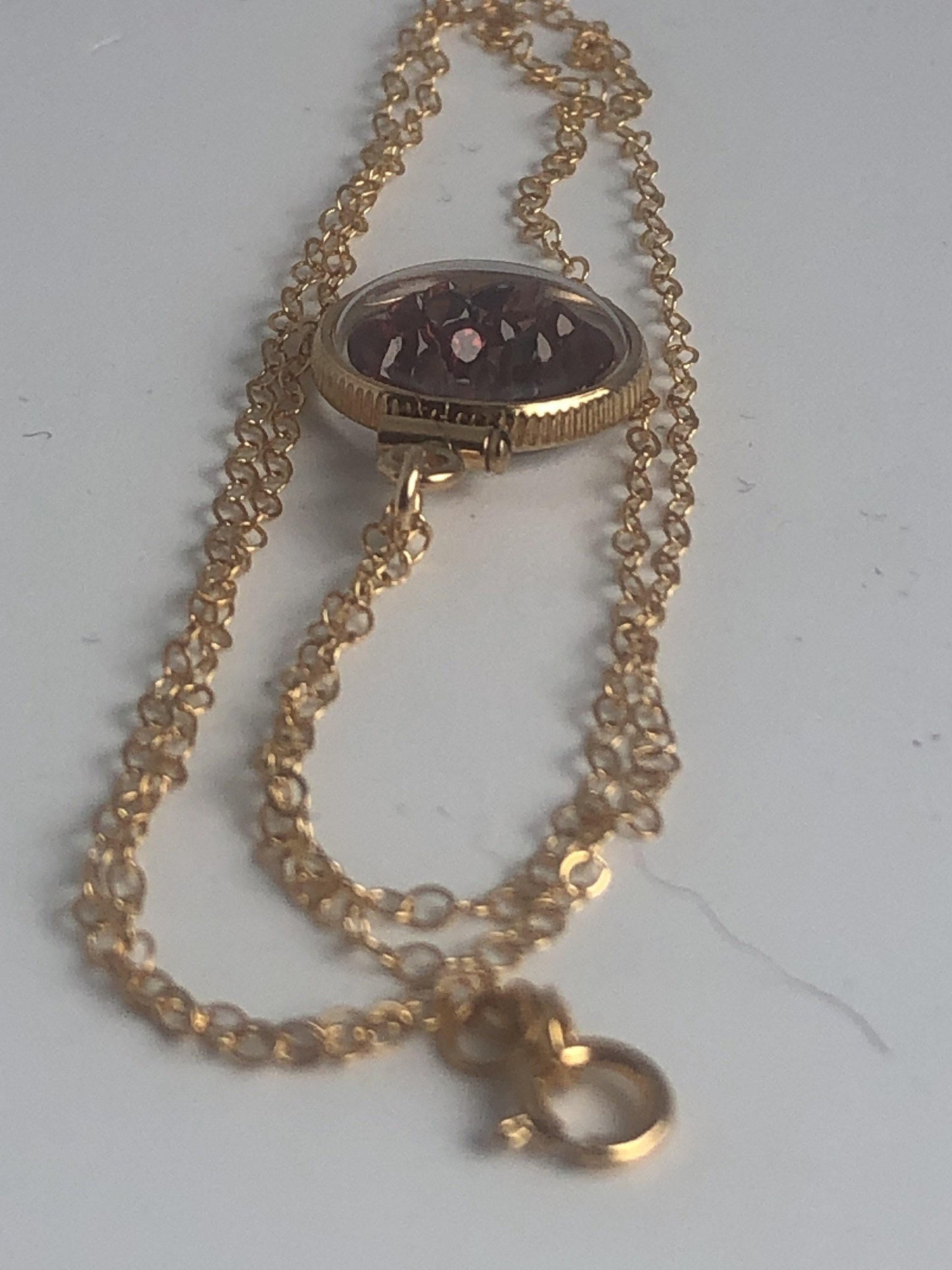 Handmade garnet shaker locket,14k gold filled w/ 0.85 tcw beautiful genuine gems, january birthstone make one for your mother's day, ask me