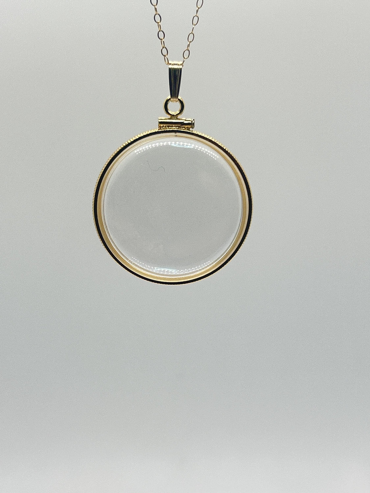 Empty customizable 30 mm handmade 14k gold filled shaker locket necklace w/ free screwdriver waiting for your little treasures