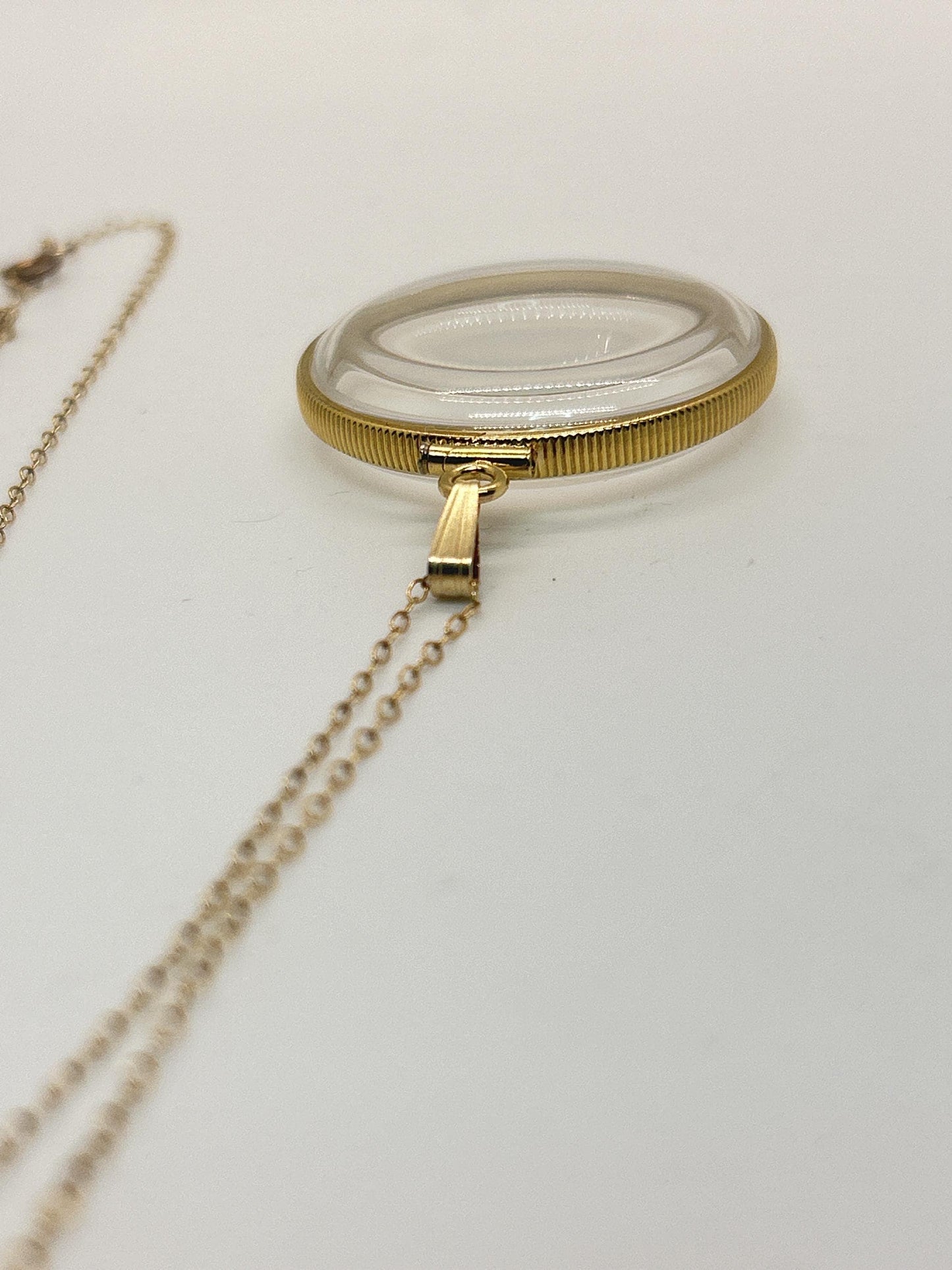Empty customizable 30 mm handmade 14k gold filled shaker locket necklace w/ free screwdriver waiting for your little treasures