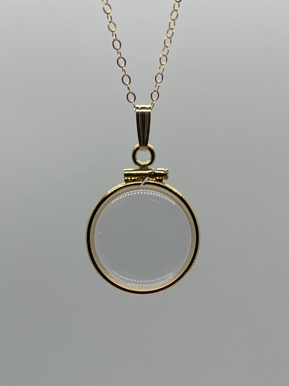 Empty customizable 19mm handmade 14k gold filled shaker locket necklace w/ free screwdriver waiting for your little treasures