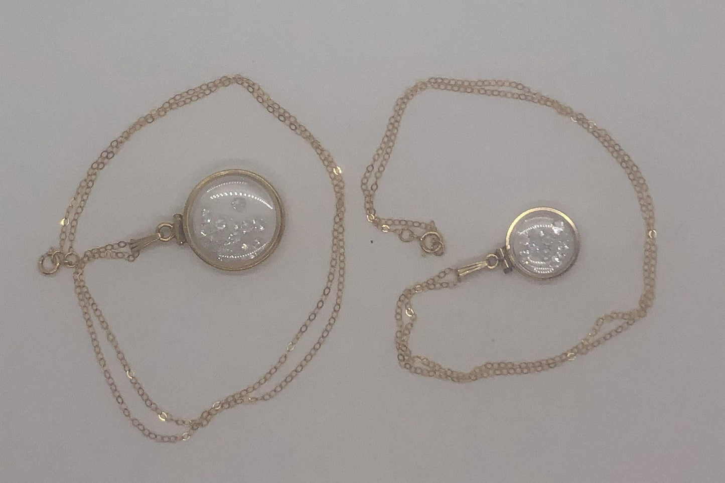 Vintage white topaz shaker locket 12k gold filled, 50 year old new stock,  20mm or 15 mm april birthstone, mother's day