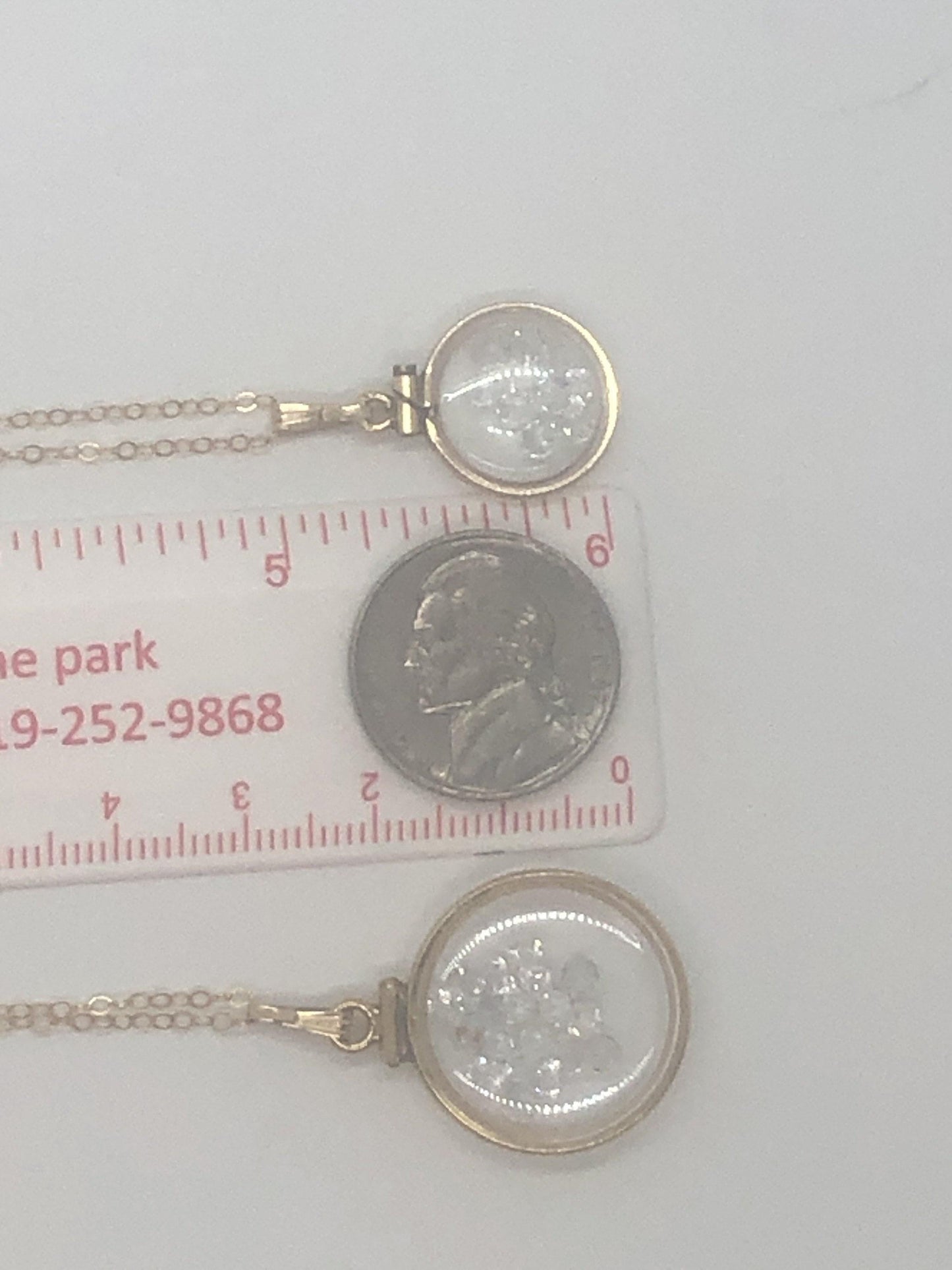 Vintage white topaz shaker locket 12k gold filled, 50 year old new stock,  20mm or 15 mm april birthstone, mother's day