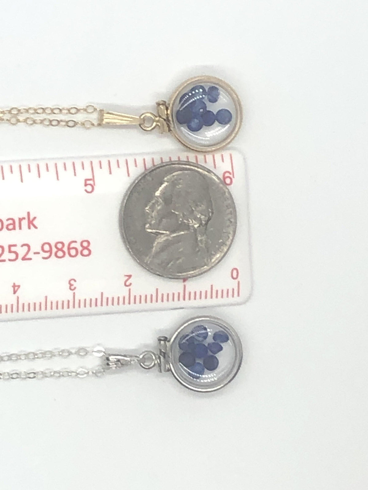 Diminutive 1.6 tcw sapphire shaker locket 14k gold filled  or sterling silver filled w/ beautiful september birthstone
