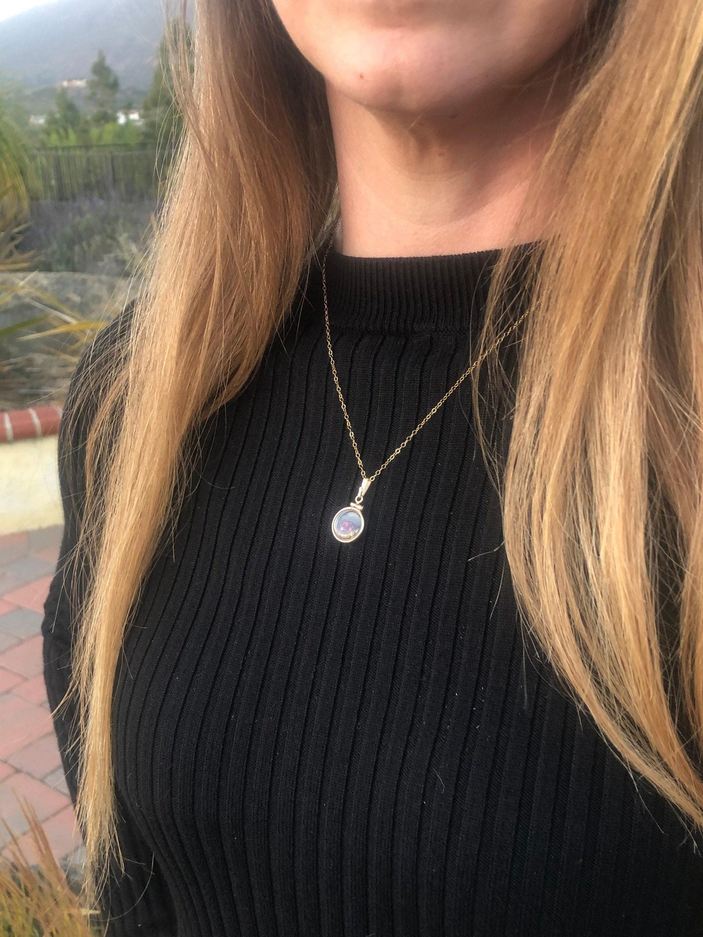 Diminutive 1.6 tcw sapphire shaker locket 14k gold filled  or sterling silver filled w/ beautiful september birthstone