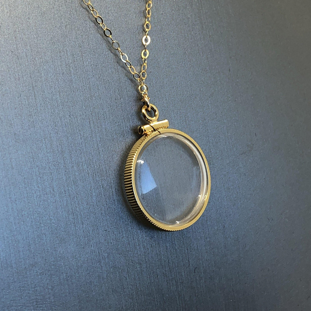Empty customizable  20mm handmade 14k gold filled shaker locket necklace w/ free screwdriver waiting for your little treasures, gemstones