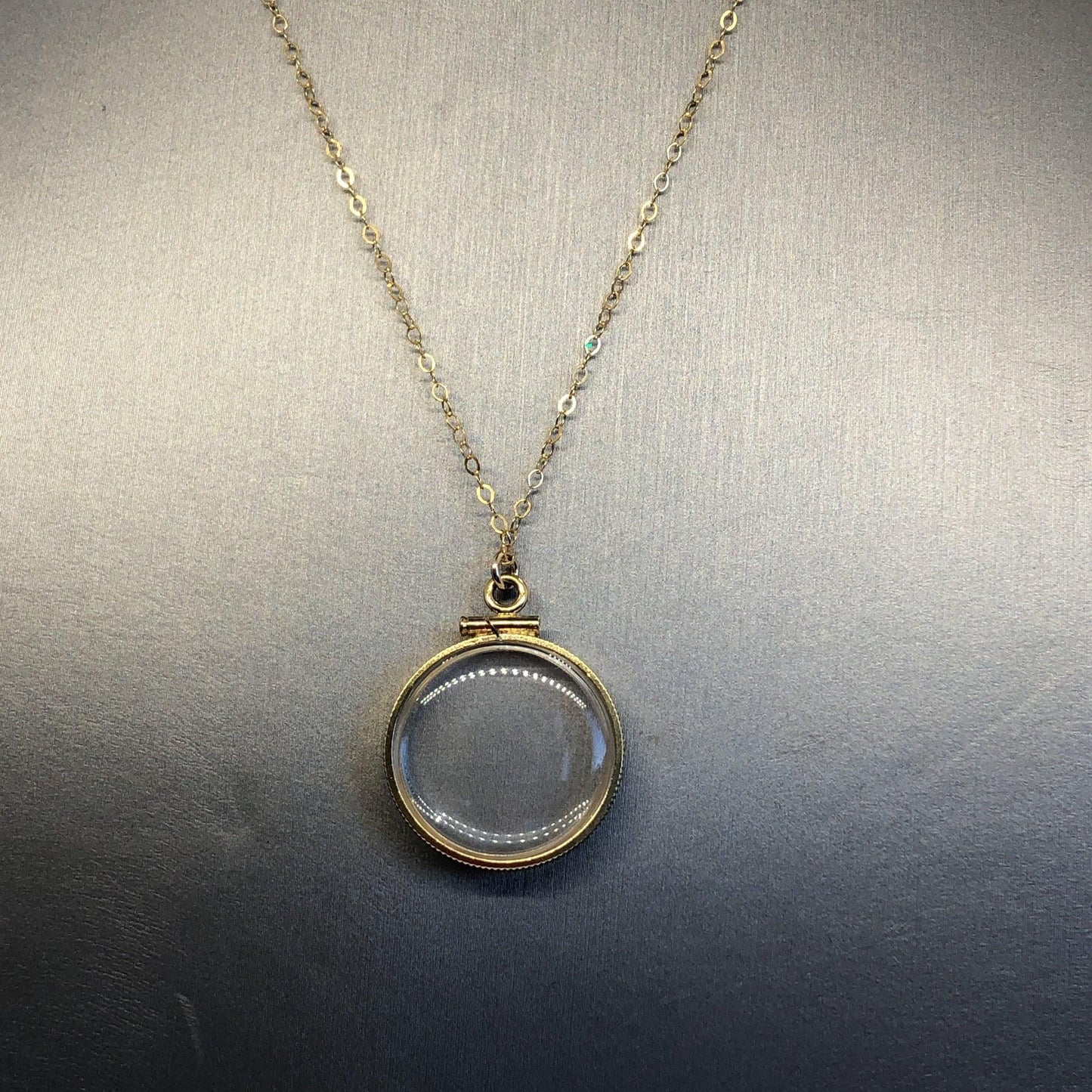 Empty customizable  20mm handmade 14k gold filled shaker locket necklace w/ free screwdriver waiting for your little treasures, gemstones
