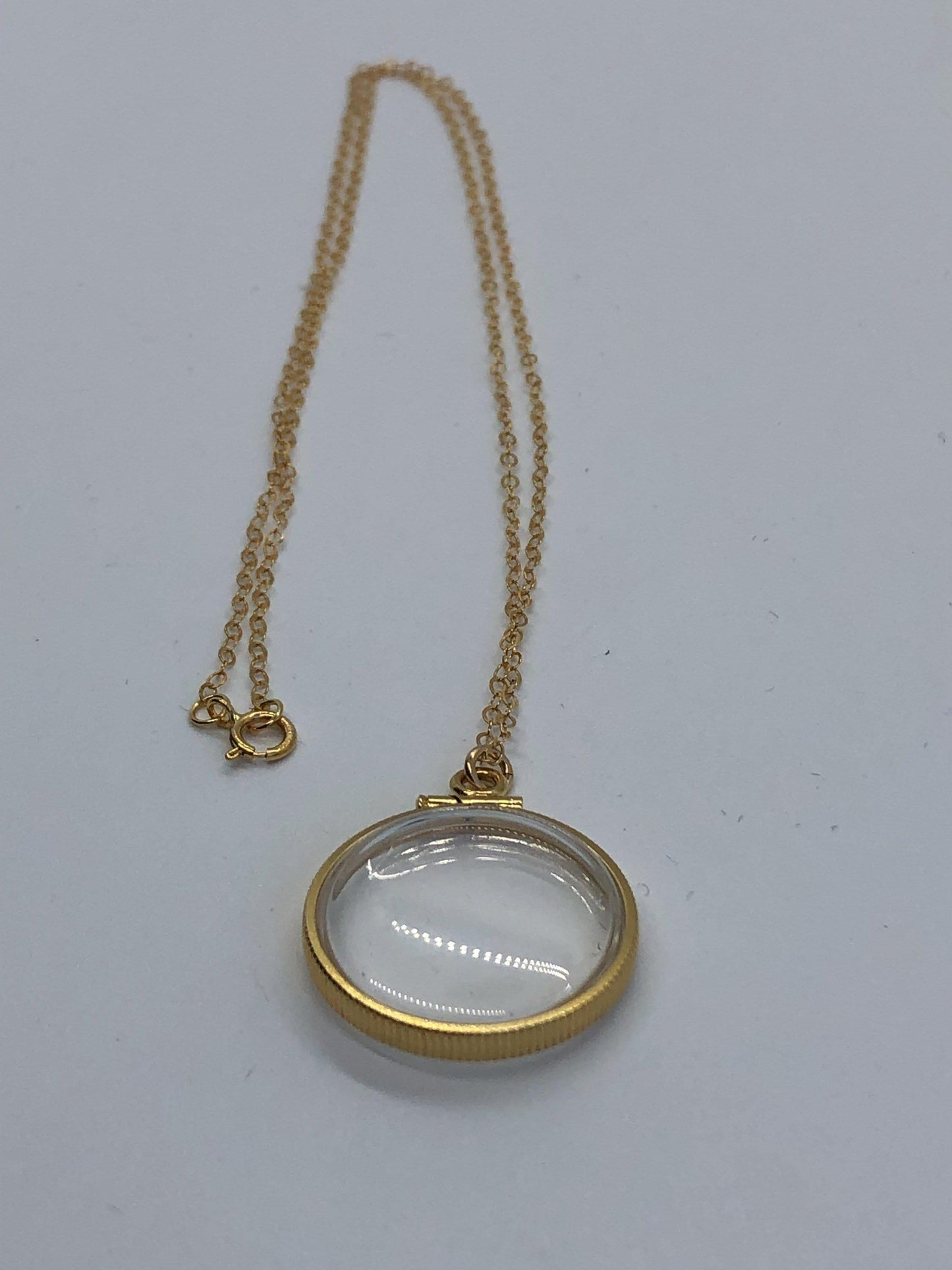 Empty customizable  20mm handmade 14k gold filled shaker locket necklace w/ free screwdriver waiting for your little treasures, gemstones