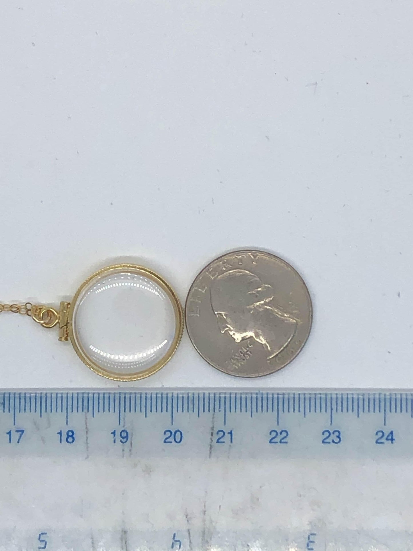 Empty customizable  20mm handmade 14k gold filled shaker locket necklace w/ free screwdriver waiting for your little treasures, gemstones