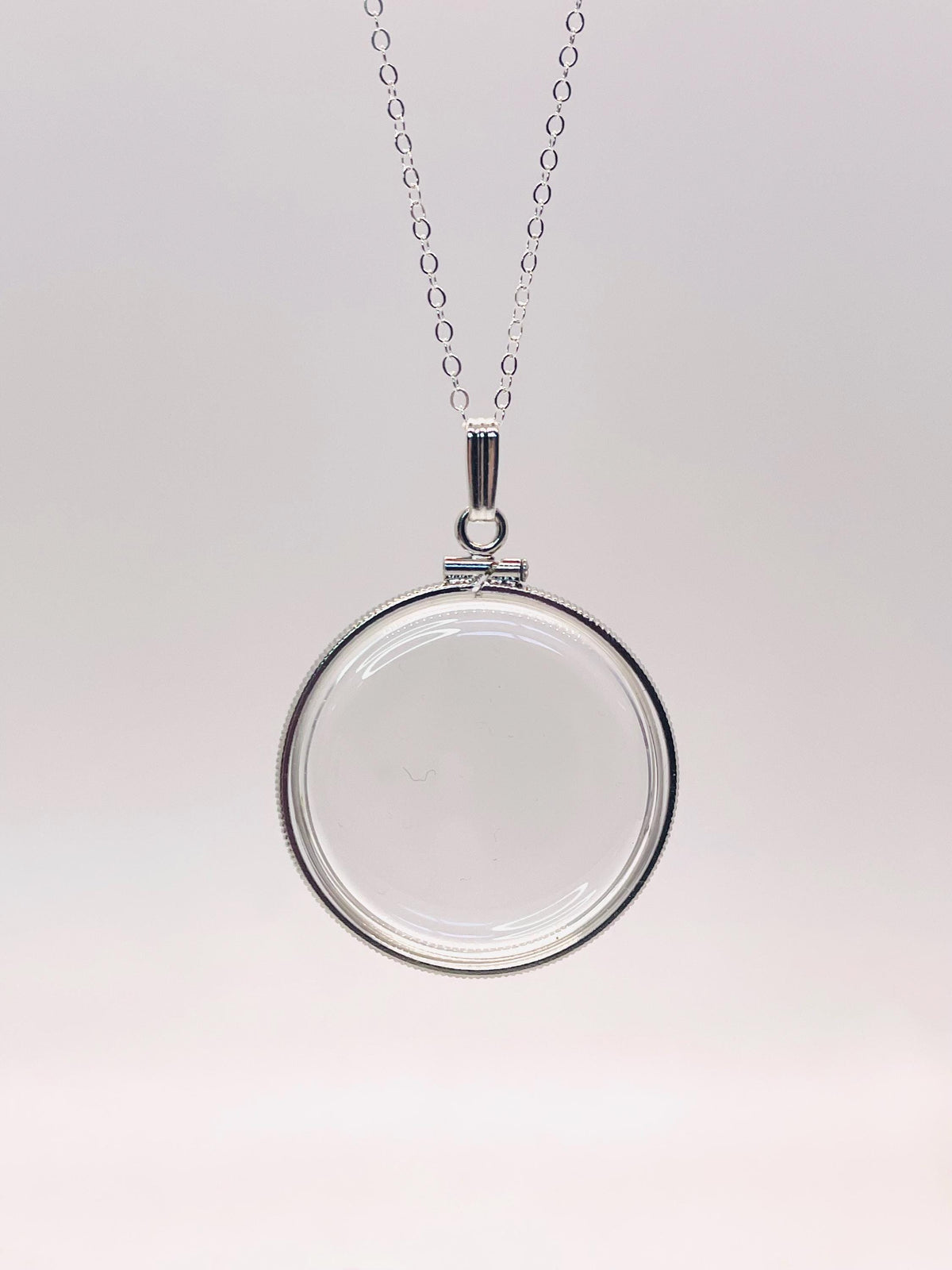 Empty customizable 34 mm handmade sterling silver shaker locket necklace w/ free screwdriver waiting for your little treasures