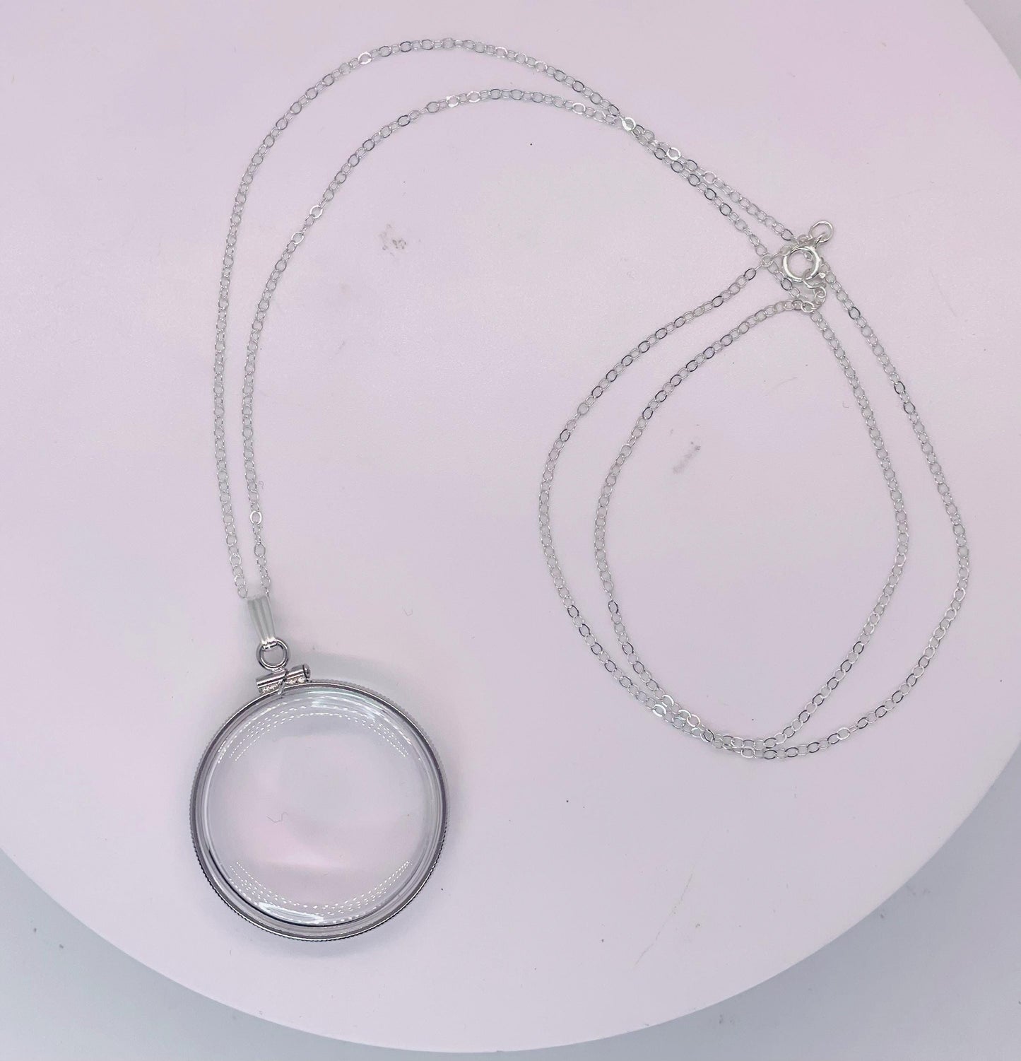 Empty customizable 34 mm handmade sterling silver shaker locket necklace w/ free screwdriver waiting for your little treasures