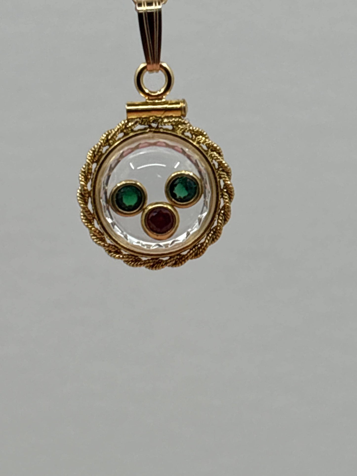 12.5mm 14K Gold-Filled Rope & Diamond-Edge Shaker Locket